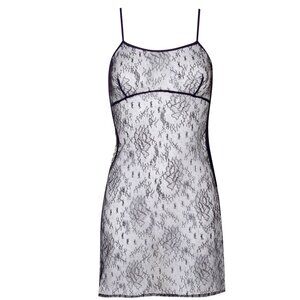 NWOT Myla London Silk Blend Sheer Mesh Floral Lace Slip  Babydoll Chemise L